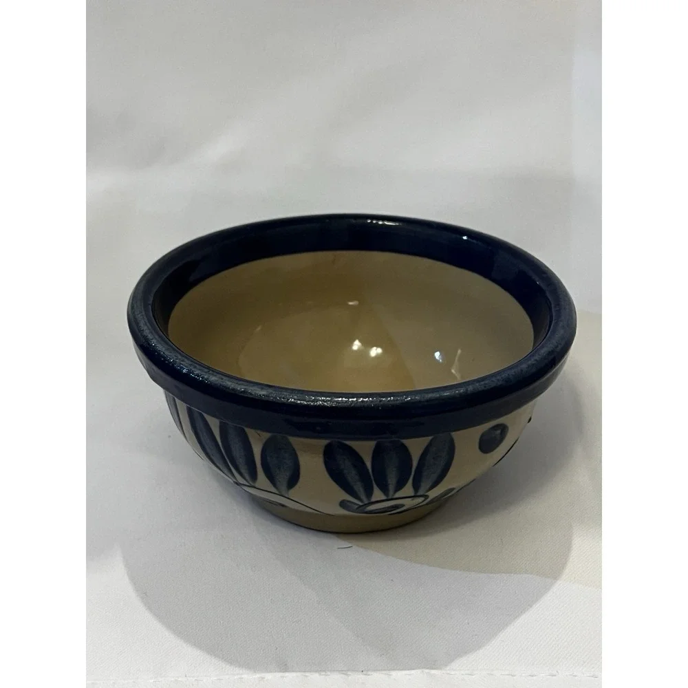 Beaumont Brothers Pottery BBP Salt Glazed Bowl Blue Farmhouse Cottagecore